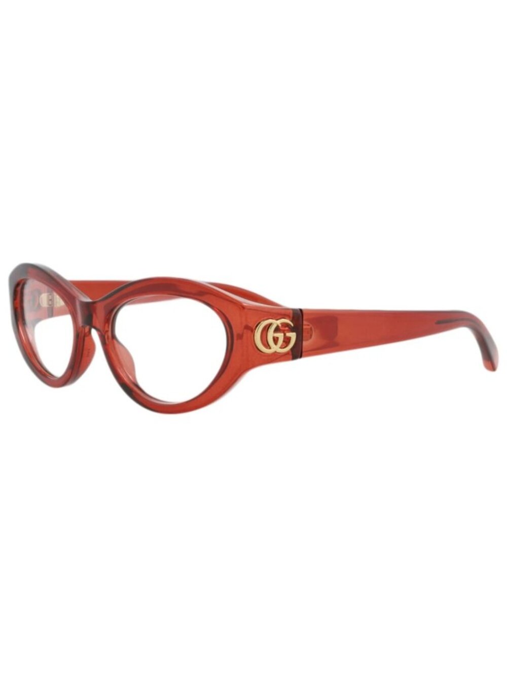 New Gucci Women's Eyeglasses Cat Eye Injection Frame Burgundy Burgundy